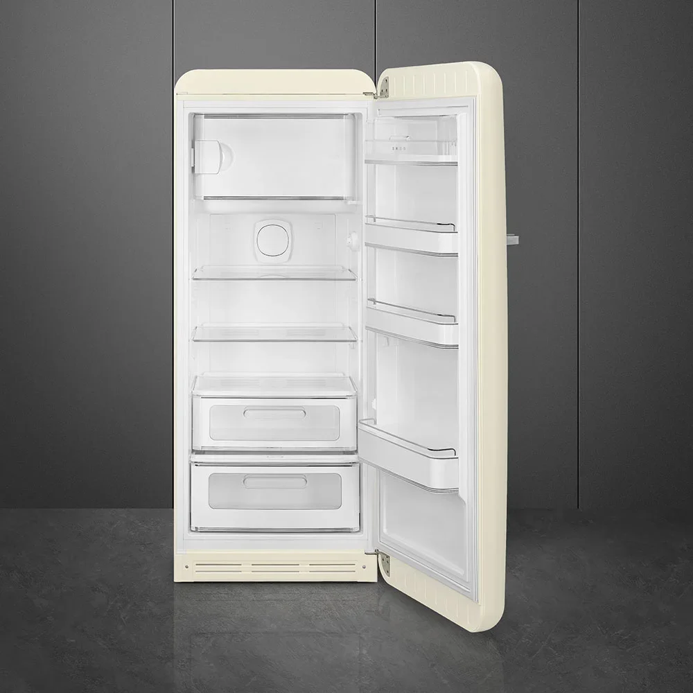 SMEG FAB28RCR6 Отдельностоящий однодверный холодильник, стиль 50-х годов, 60 см, кремовый, петли спр